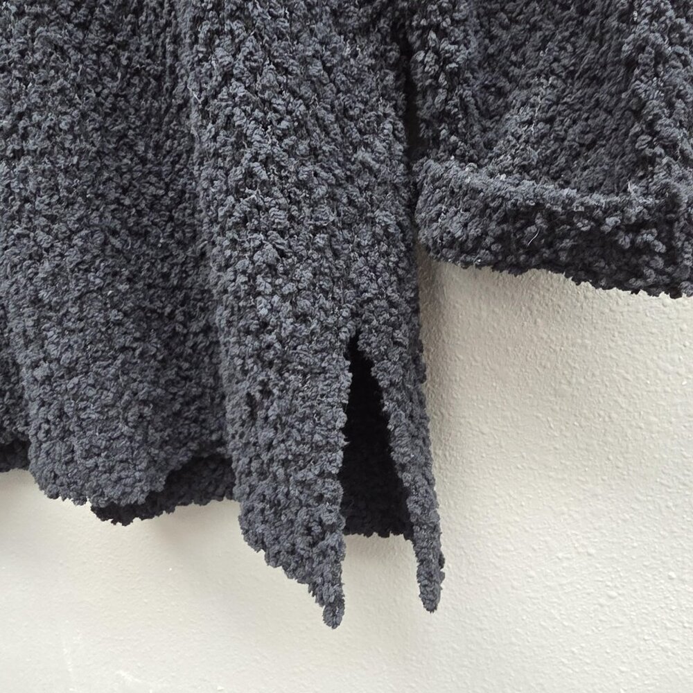 Boucle Sherpa Pullover Sweater Womens XL Charcoal Gray Textured Tunic Cozy - Picture 5 of 10
